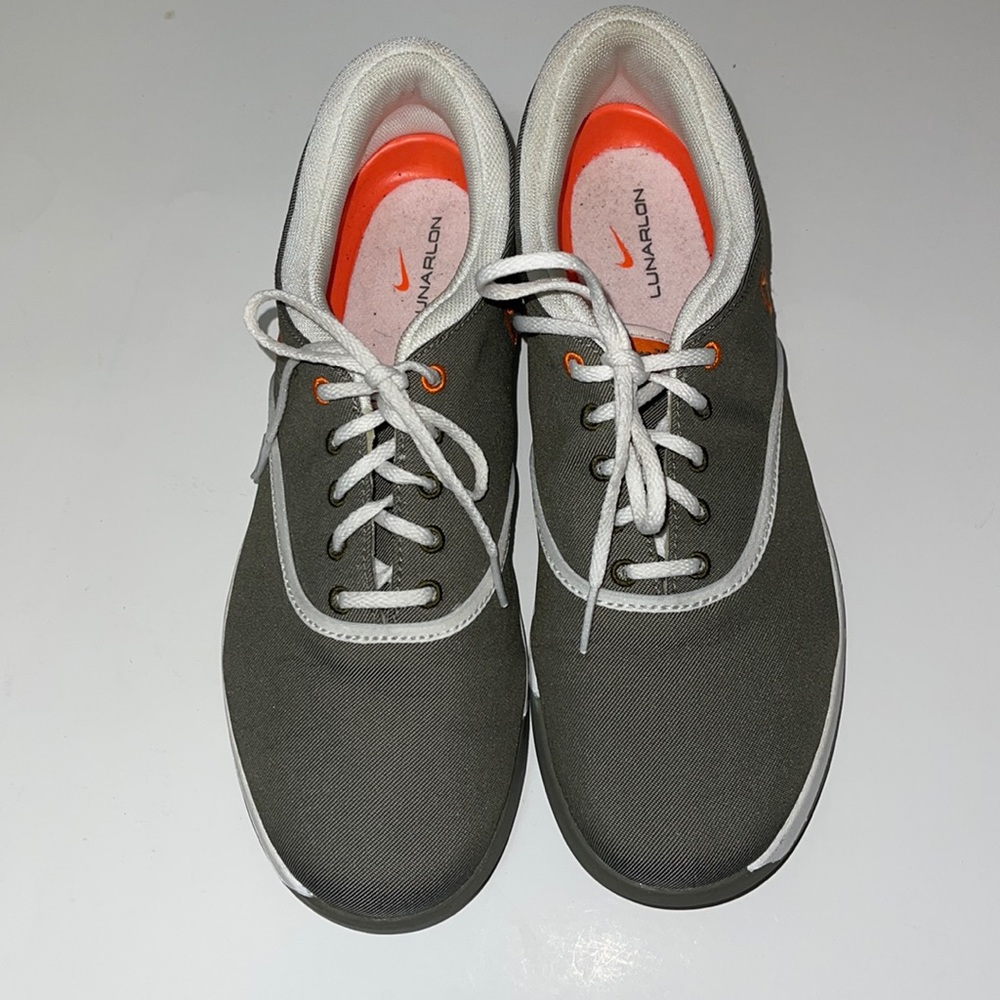 Nike Athletic Shoes Gray and Orange with Classic Sneaker Design